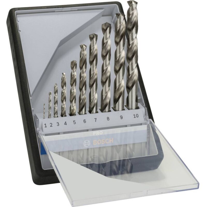 Bosch - Accessories 2607010535 hss Jeu de forets pour le métal 10 pièces meulé din 338 tige cylindrique 1 set