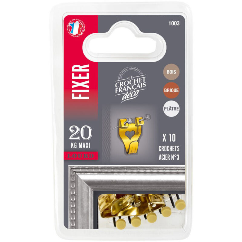 Gancho de latón X10 N°3 - Gancho X