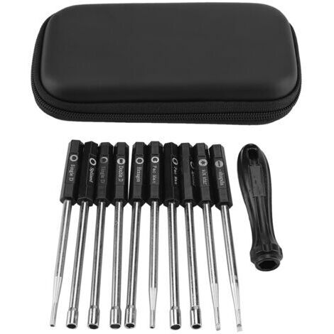 Set de 10 outils de réglage carburateur – Tournevis Pacman, double D, cannelés – Compatible scies Stihl, Husqvarna, Zama, Walbro