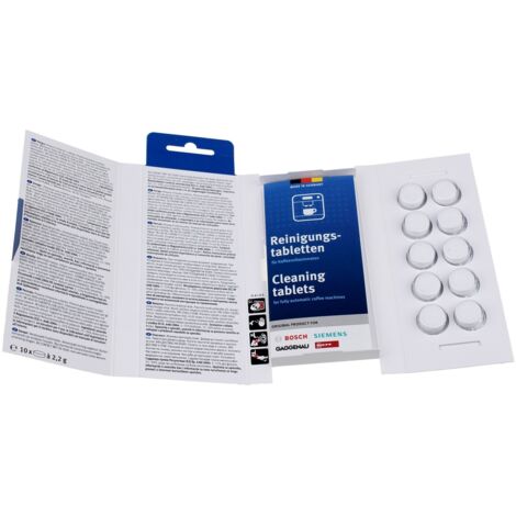 Set de 10 pastillas limpiadoras (10 x 2,2 gr) para cafetera BOSCH 00312295