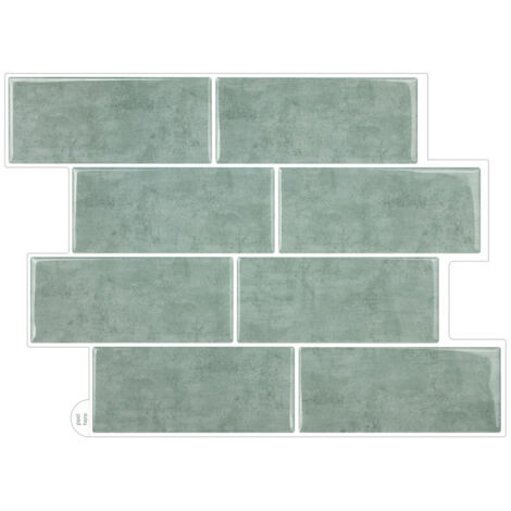 Set de 10 pegatinas para azulejos en acabado piedra, autoadhesivas, para salón, lavadero, alrededor de la chimenea, en autocaravanas, de 29,3 x 21,3 cm, panel de pared 3D