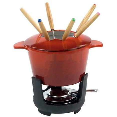 Set de 10 pièces de fondue en fonte Normandie Ilsa