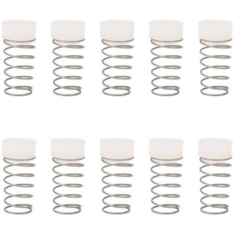 Set de 10 pistones rectificados para válvulas de retorno de aceite, válvulas de retorno de aceite para máquina sin aceite con tapón de goma (356)