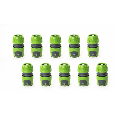 Set de 10 raccords stop tuyau arrosage universel 12,5 mm (1/2'') - 15mm (5/8'') - 19 mm (3/4'') - SUAN