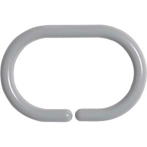 Set de 12 anneaux de douche pp - gris perle - Tendance