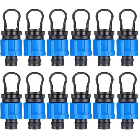 Set de 12 embouts d'irrigation goutte à goutte - Raccordement universel - compatible avec les bandes d'irrigation goutte à goutte 16mm