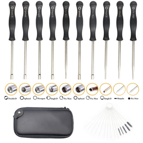 Set de 12 Outils de Réglage de Carburateur Réglage Tronçonneuse Tournevis Reglage Carburateur Tronconneuse 2 Temps Tournevis Pacman/Single D pour Poulan Husq STHIL Echo Débroussailleuse