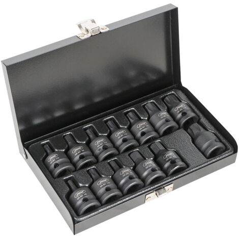 Set de 13 puntas de impacto de 1/2" HEXAGONAL Y TORX JBM 52344