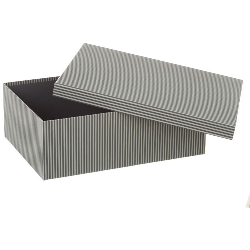 

Set de 15 cajas de cartón multiusos forradas gris clásico
