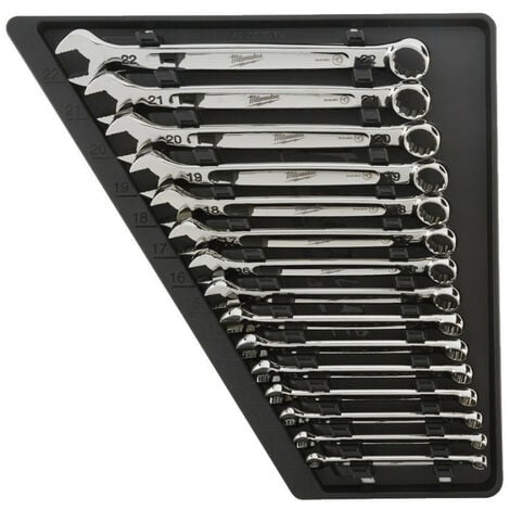 Milwaukee 4932464258 Metric MAX BITE Combination Spanner Set 15 Piece