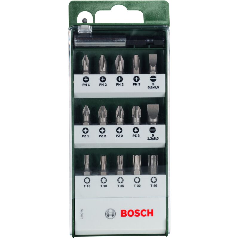 

2609255977 Set 16 puntas mixto (S, PH, PZ, T) - Bosch