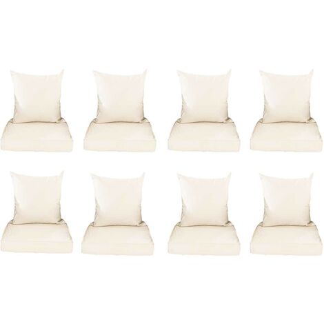 Set de 16 housses pour les coussins XL Crème