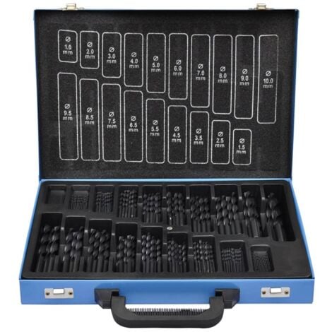 Set De 170-Piezas Broca En Caja De Metal HSS-R