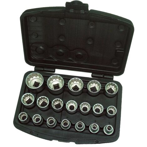 Set de 19 cles a douille 1/2 multilock Fervi 0795/2