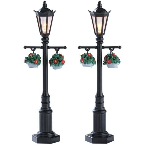 Set de 2 antiguas farolas inglesas Lemax - Ideal para tu aldea navideña