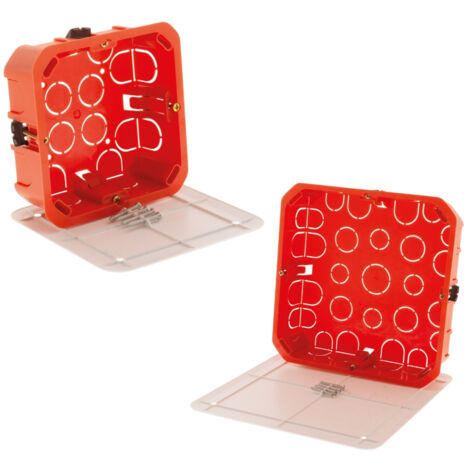 Set de 2 boîtes de dérivation cloison sèche - vis + couvercle ajustable - Zenitech