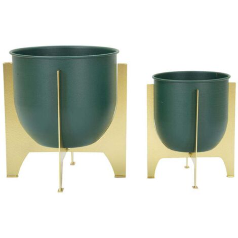 Set de 2 cache-pots en métal coloré Grent shet