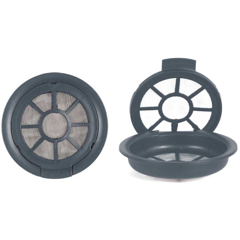 Set de 2 capsules réutilisables pour senseo en plastique et acier inoxydable gris