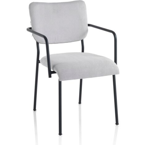 Set de 2 Chaises avec accoudoirs ZOE gris clair