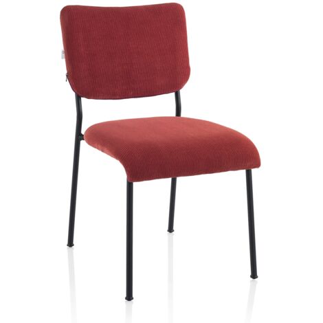 Set de 2 Chaises ZOE rouge corail