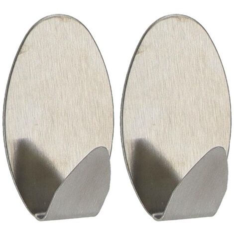 Set de 2 crochets acier inoxydable 3m oval- chrome - Tendance