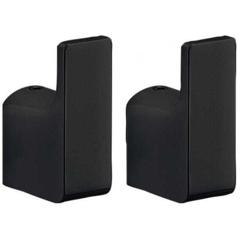 Kiamami Valentina - Set De 2 Crochets En Laiton Couleur Noir Mat Pour Fixation Murale Palazzo