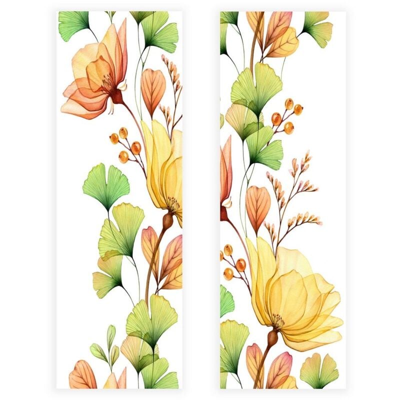

Set de 2 cuadros de flores de lienzo