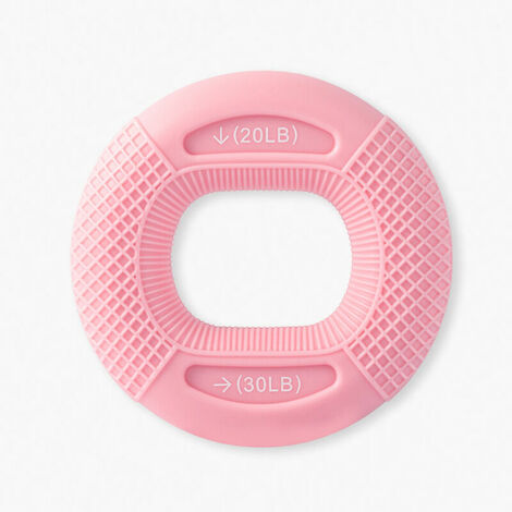 Set de 2 entraîneurs de mains balles de préhension en silicone pour renforcer les doigts et les avant-bras, soulager le stress(rose, 20-30 livres)