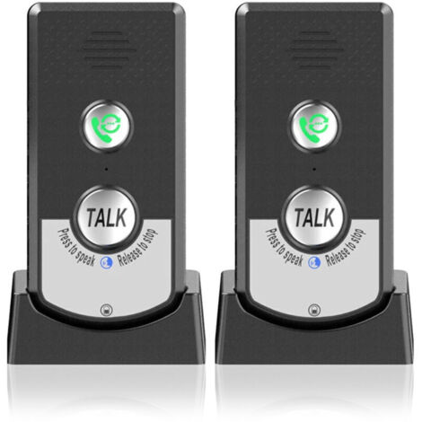 Set de 2 interphones sans fil pour maison - Appel bidirectionnel - Longue portée - Pour personnes âgées - Portable.