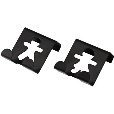 Set de 2 muñecos pequeños de metal para colgar - negro - Tendance