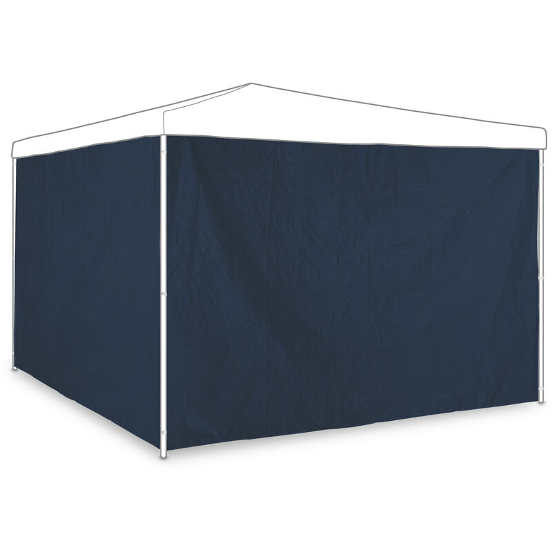 

Set de 2 Paneles Laterales Carpa, Cortinas Cenador, 3x2 m, Impermeables, sin Ventanas, Plástico, Azul Oscuro