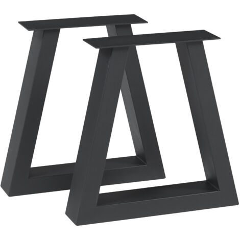 Set de 2 patas de mesa Greiling 40x40 cm - Negro [en.casa]