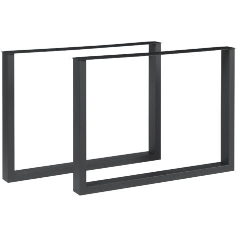 Set de 2 patas de mesa Makers 72x100 cm - Negro [en.casa]