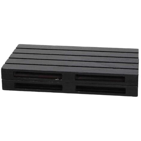 Set de 2 Petits Plateaux Palette 20x12 cm en bois noir