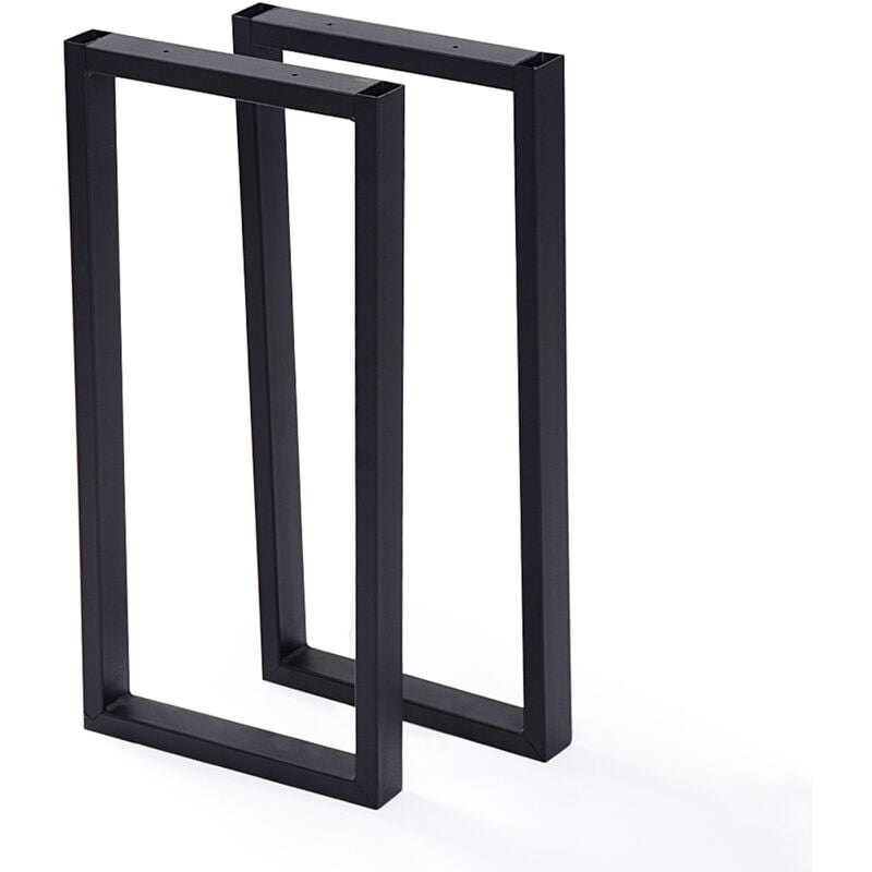 [en.casa] - Set de 2 pieds de table Møldrup rectangulaires en acier 56 x 27 cm