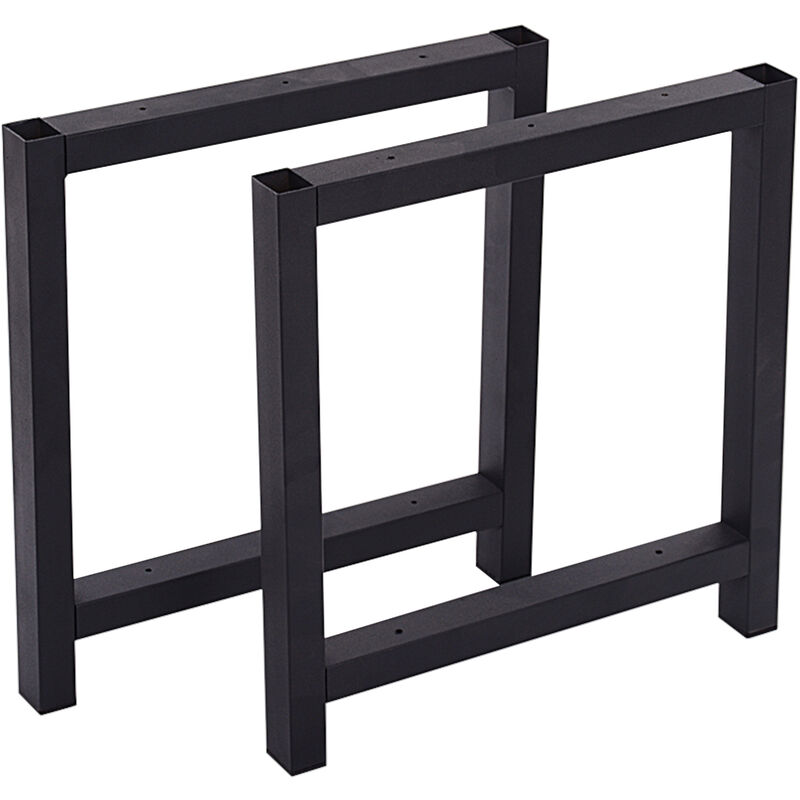 [en.casa] - Set de 2 pieds de table Møn rectangulaires en acier 43 x 45 cm