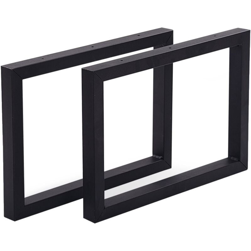 Helloshop26 - Set de 2 pieds de table rectangulaires en acier 35 x 50 cm