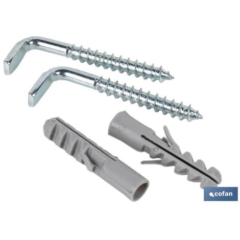 Set de 2 Piezas Taco y Alcayata para Termo y Calentador 10 x 75mm