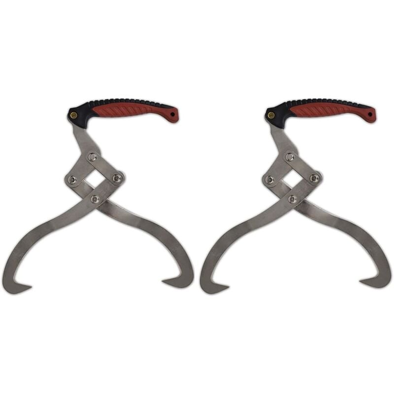 

Set de 2 pinzas para troncos con mango TPR