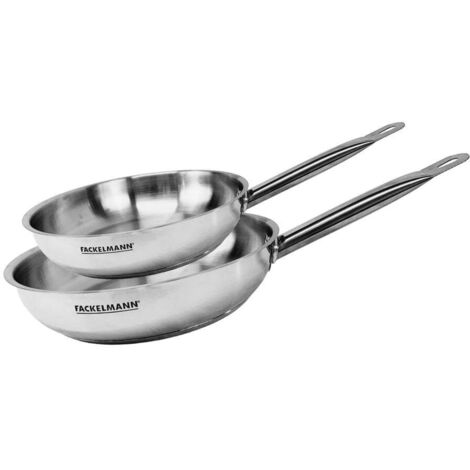 Set de 2 poêles 24 et 28 cm en inox Fackelmann Eterna
