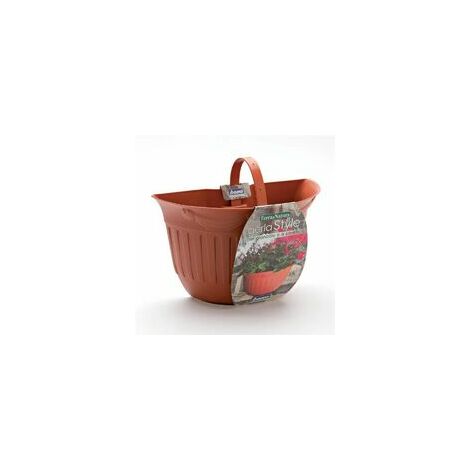 Set de 2 pots de fleurs - GERLA STYLE - L 26 cm - Terracotta - Livraison gratuite