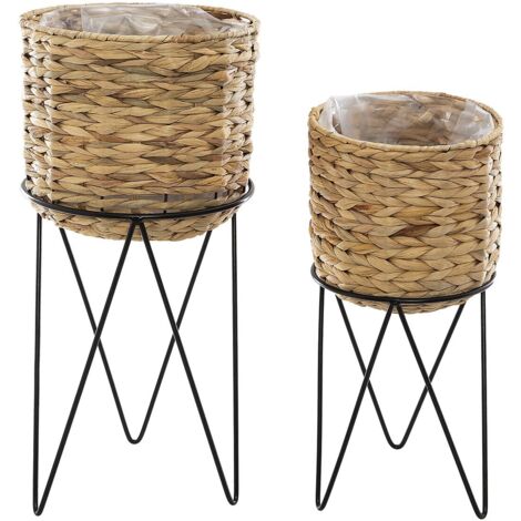 Set de 2 pots Hya jacinthe d eau - Atmosphera créateur d'intérieur - Beige