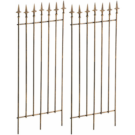 Set de 2 rejas para jardín Elisa Bronce