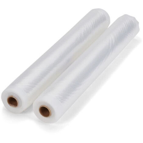 Set de 2 rouleaux universels pour mise sous vide - LIVOO - DOM505 - 2 rouleaux - 28 cm x 3 m - Compatibles machines universelles