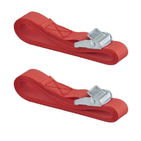 Set de 2 sangles à boucle autoserrante largeur 25mm x 2,50m