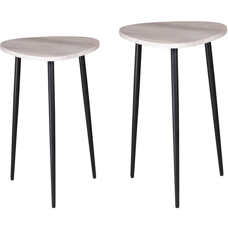 table passion - set de 2 sellettes orion 60 et 70 cm - gris