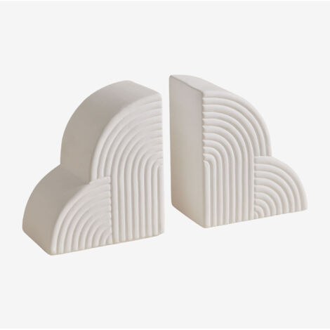 Set de 2 serre-livres en céramique Belzer SKLUM Blanc
