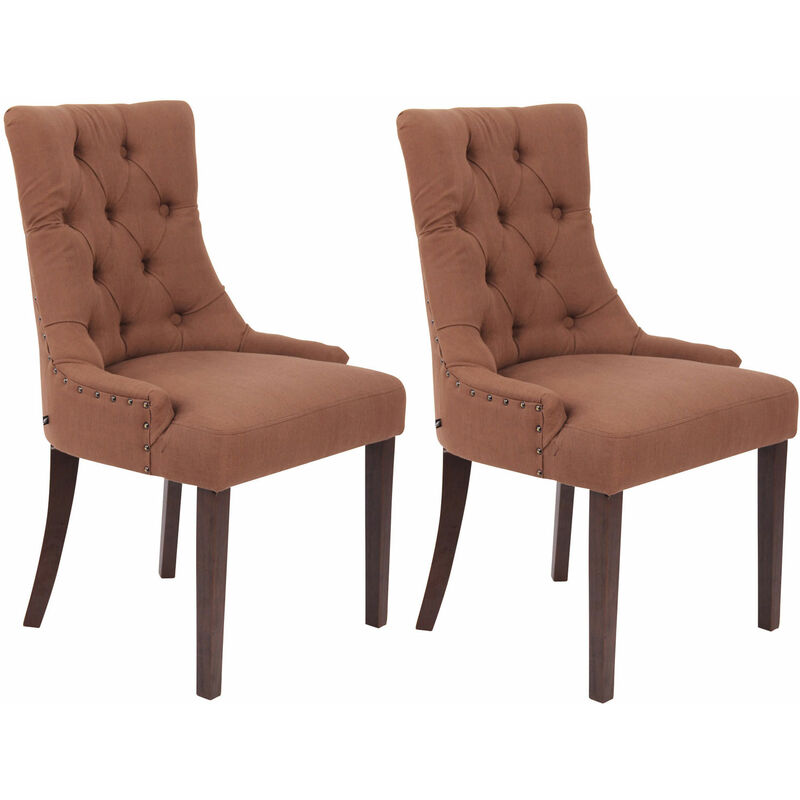 

CLP - Set De 2 Sillas De Comedor Aberdeen Marrón Antigüo