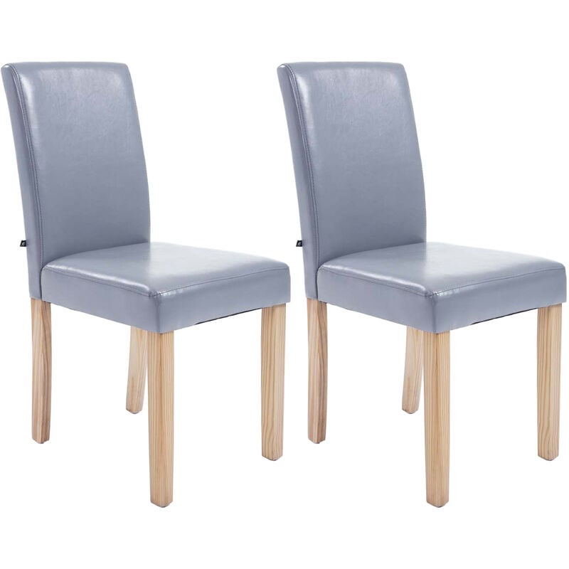 

CLP - Set De 2 Sillas De Comedor Ina Madera Natural Gris