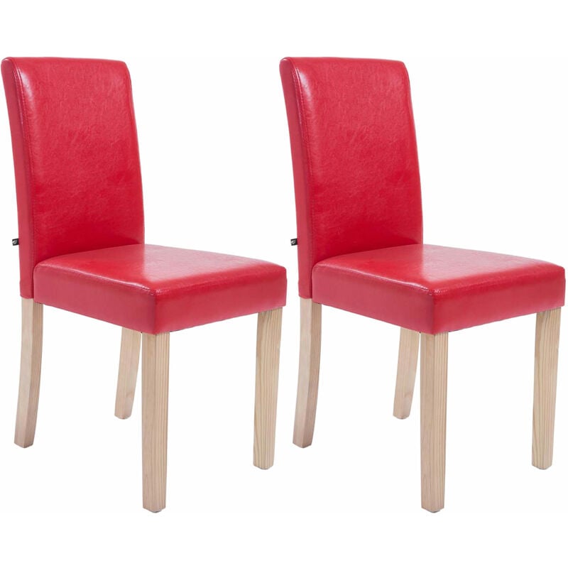 

CLP - Set De 2 Sillas De Comedor Ina Madera Natural Rojo